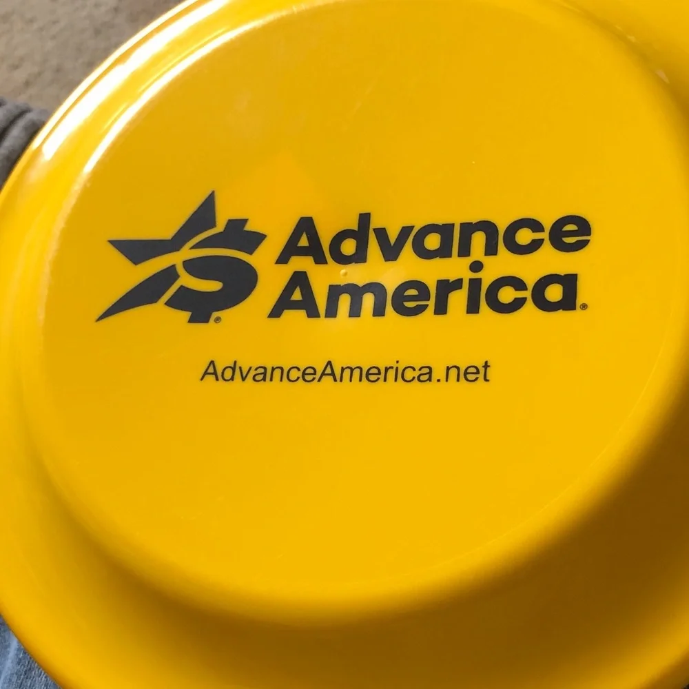 Advance America Yellow Promotional Bowl